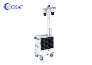 China Mobile Sentry IP PTZ Camera Solar Surveillance Trailer With Telescopic Mast factory