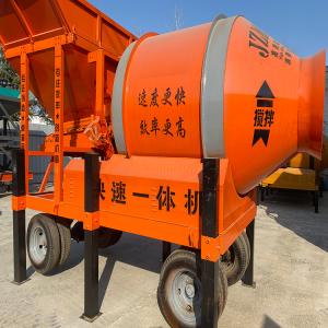China Mini Concrete Cement Mixer 1000Ltr Mobile Concrete Mixer Orange factory