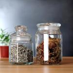 750ml/25oz Clear Glass Canisters , Large Glass Containers FDA Approved