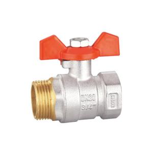 China 1 Inch Brass Ball Valve Threaded BV1031-MF Forged Brass Boby Nickel Surface factory