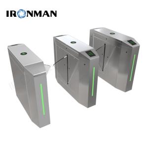 China Oblique Octagon Flap Barrier Turnstile Airport Low Noise High Speed Gate factory
