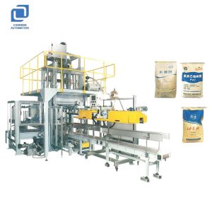 China Customizable Fully Automatic Bag Filler and Stitching Machine 10kg 50kg Wood Pellets Double Bucket Packing Machine factory