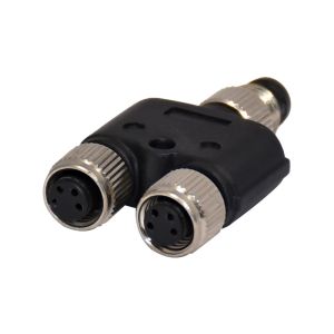 China Rigoal M8 4 Pin Circular Connector Female Y Splitter Connector on sale