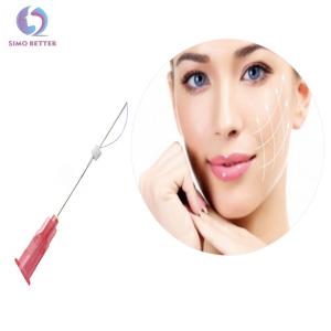 China Non Surgical Face Lift Thread Facelift Nose L Shaped Needle Silicone Coated factory