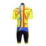 Cool Style Yellow Short Sleeve Trek Cycling Clothing , Mens Cycling Skinsuit