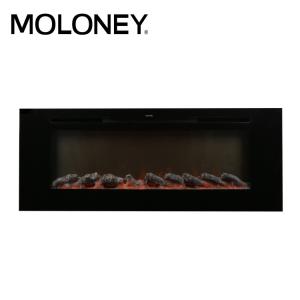 China 50inch Classic Flame Electric Fireplace Black Painted Glass 750-1500W factory