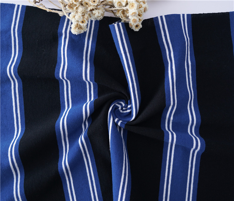 Skin-Friendly Pure Cotton And Linen Sweat Absorbent Striped Material Fabric For Casual Shirt