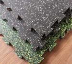 Jigsaw Pattern Rubber Nontoxic Heavy Duty Gym Matts Sound Absorbing Fitness