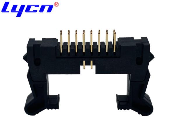 China PBT Black Ejector 2.0 Mm Pitch Header Long Latch 94V-0 AU Or Sn over Ni factory