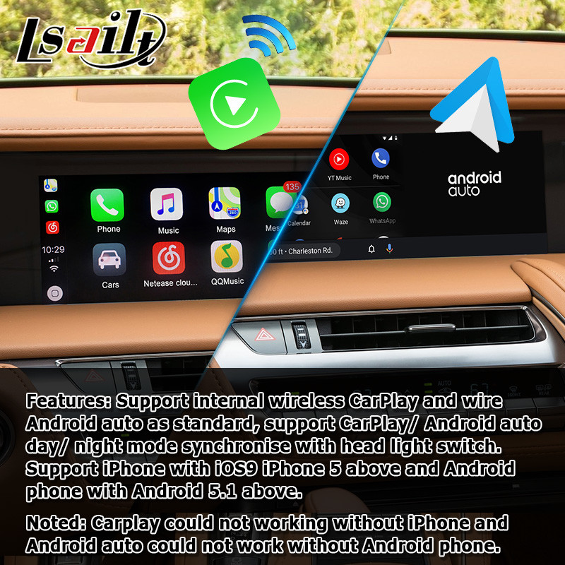 Lexus LC500 LC500h GPS Navigation Box video interface wireless carplay and android auto youtube Google play