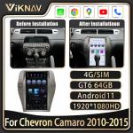 Multimedia 2 DIN Android Car Head Unit For Chevron Camaro 2010 - 2015