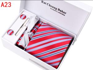 China mens silk necktie cufflink set factory