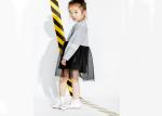 Latest Kids Girls Clothes Number Printing Mesh Stitching Girls Winter Dresses