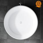 Hotel, villa, apartment project furniture matte white large round standing