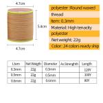 0.65mm Round Wax Hand-sewn Waxed High Strength Cored Sewing Thread For Leather
