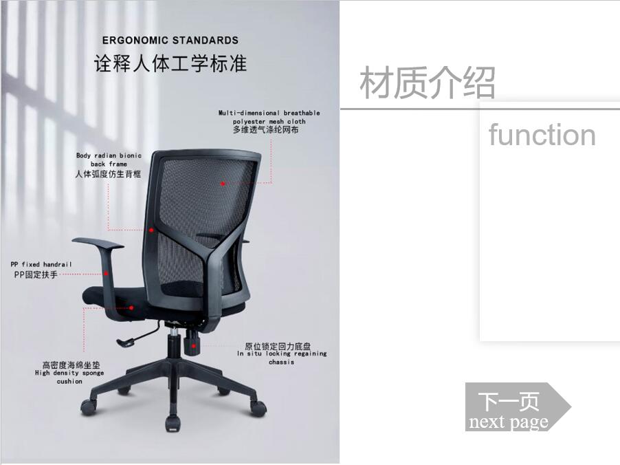 Stainless Steel Executive Office Chair with Adjustable Armrest and BIFMA Certification
