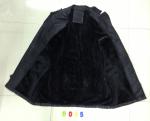 9005 Men's black pu fashion long jacket coat stock