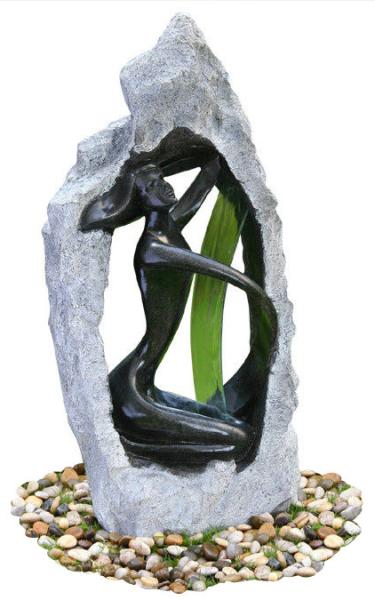 Outside Garden Statue Water Fountains With Fiberglass / Cement / Magnesia