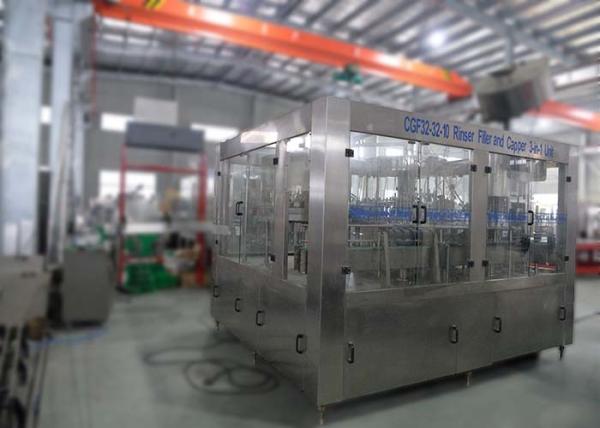 High Precision Valve Automatic Water Filling Machine , Water Bottle Refill