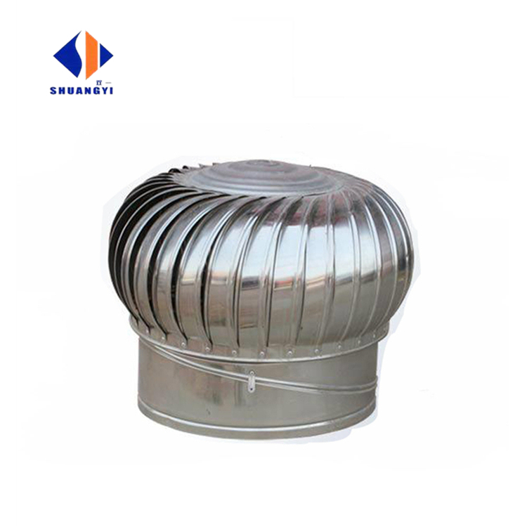 Silver Self Driven Roof Fan Stainless Steel Frp Plastic Roof Turbine Turbo Fan Made