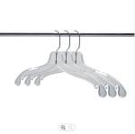 43cm Thick Plastic Hangers , Transparent Plastic Dress Hangers