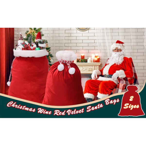 velvet santa bags