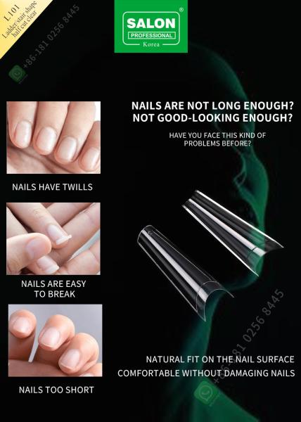 Ladder/Stair Shape Half Cut False Nail French Style Artificial Nail Tips Fake