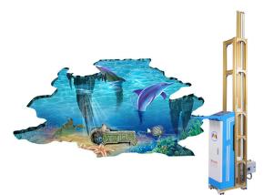 China Silent Track 3d Automatic Vertical Wall Printer Direct Wall Painting Machine factory