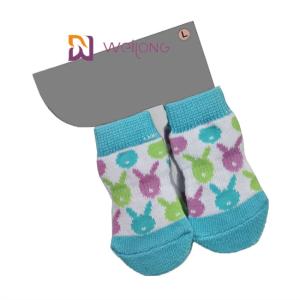 China Cotton Spandex Blue Paw Protector Custom Pet Socks Dog Socks To Protect Hardwood Floors factory