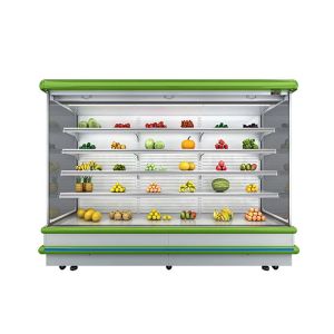 Single Temperature 220V Multideck Open Chiller For Vegetable Fruit