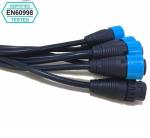 IP67 Waterproof Male Female Connector Self Locking Inverter Three Core Power