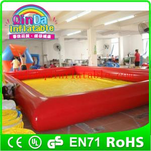 China QinDa Inflatable 0.9 mm pvc tarpaulin inflatable pool large inflatable swimming pool factory