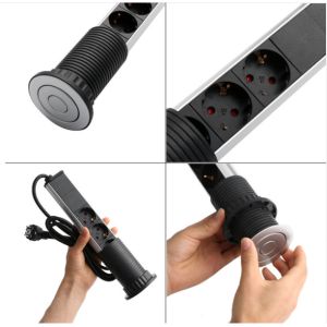 Electrical Kitchen Pop Up Power Sockets Multifunctional Vertically Installed