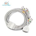 TPU Reliable EKG Cables Rectangle 11 Pin Connector FUKUDA DENSHI Compatible