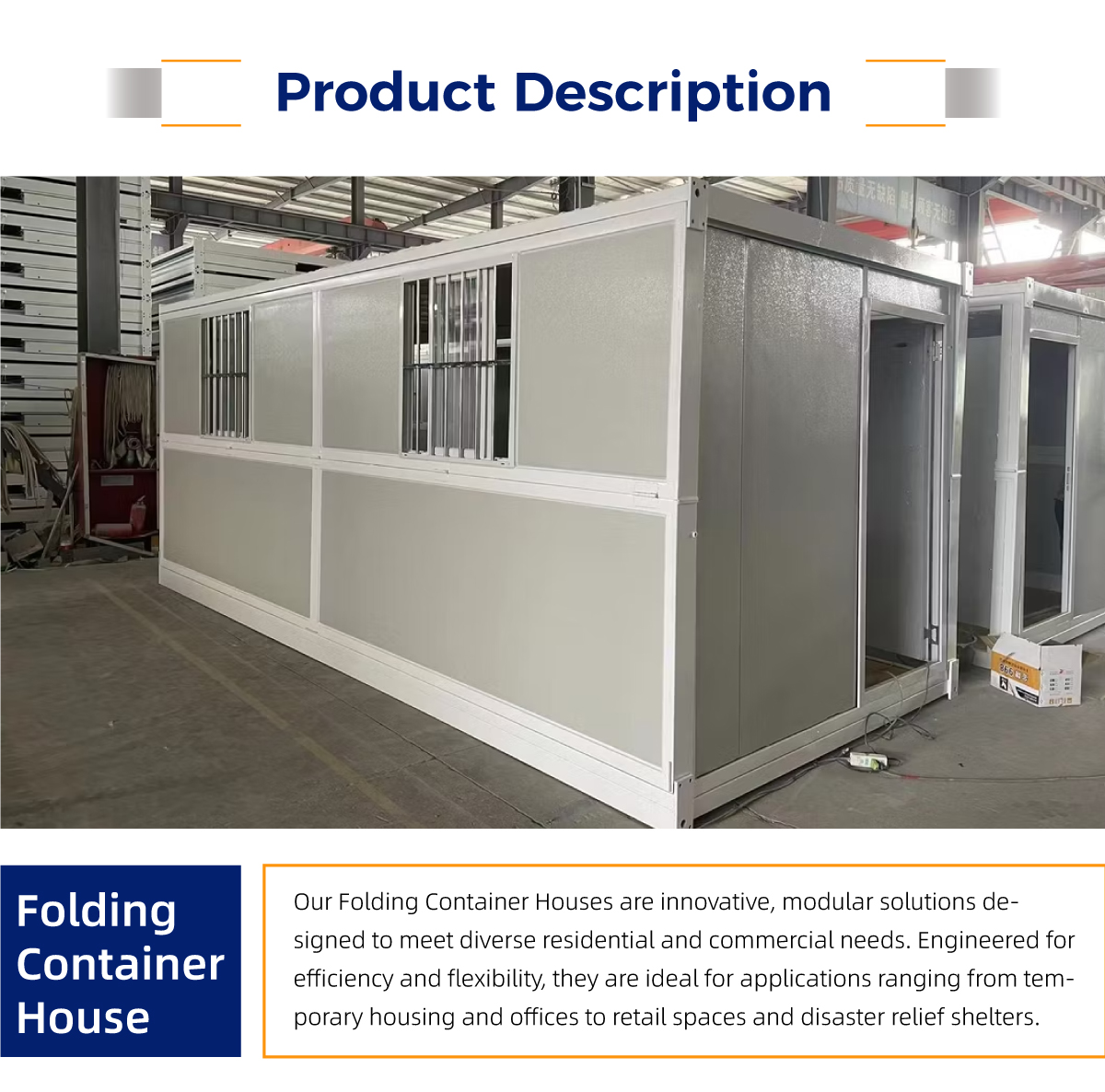 Security Door White or Customized Color House Containers Portable Container House Philippines Folding Container House