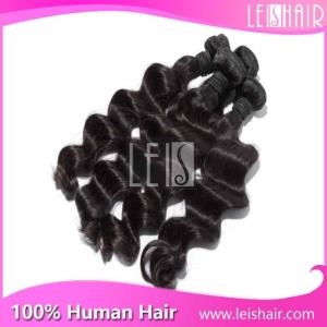 China Loose wave 100% peruvian virgin human hair weaving factory