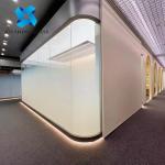 Customized 16.76mm Milk White Gradient Laminated Glass Partitions