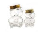 Cartoon Sealable Glass Jars Bear Shape Aluminum Lid High White Glass