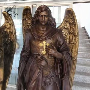 Bronze Archangel Saint Michael Statues Religious Angel Gabriel Sculpture Holy