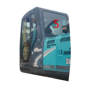 China SK-6 SK-8 SK230-6 KOBELCO Excavator Glass Left Door Back Side Position NO.5 Windshield Tempered Glass factory
