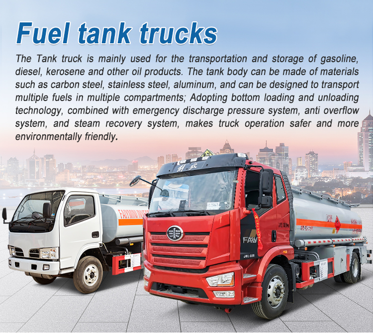 4x2 Dongfeng Small Oil Tanker Truck Horsepower 150hp Load Capacity 1 - 10T