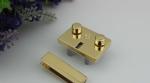 Handbag hardware suppliers wholesale light gold metal push lock