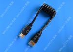 Black 8 Pin High Speed HDMI Cable , Gold Plated Multimedia HDMI To HDMI Cable
