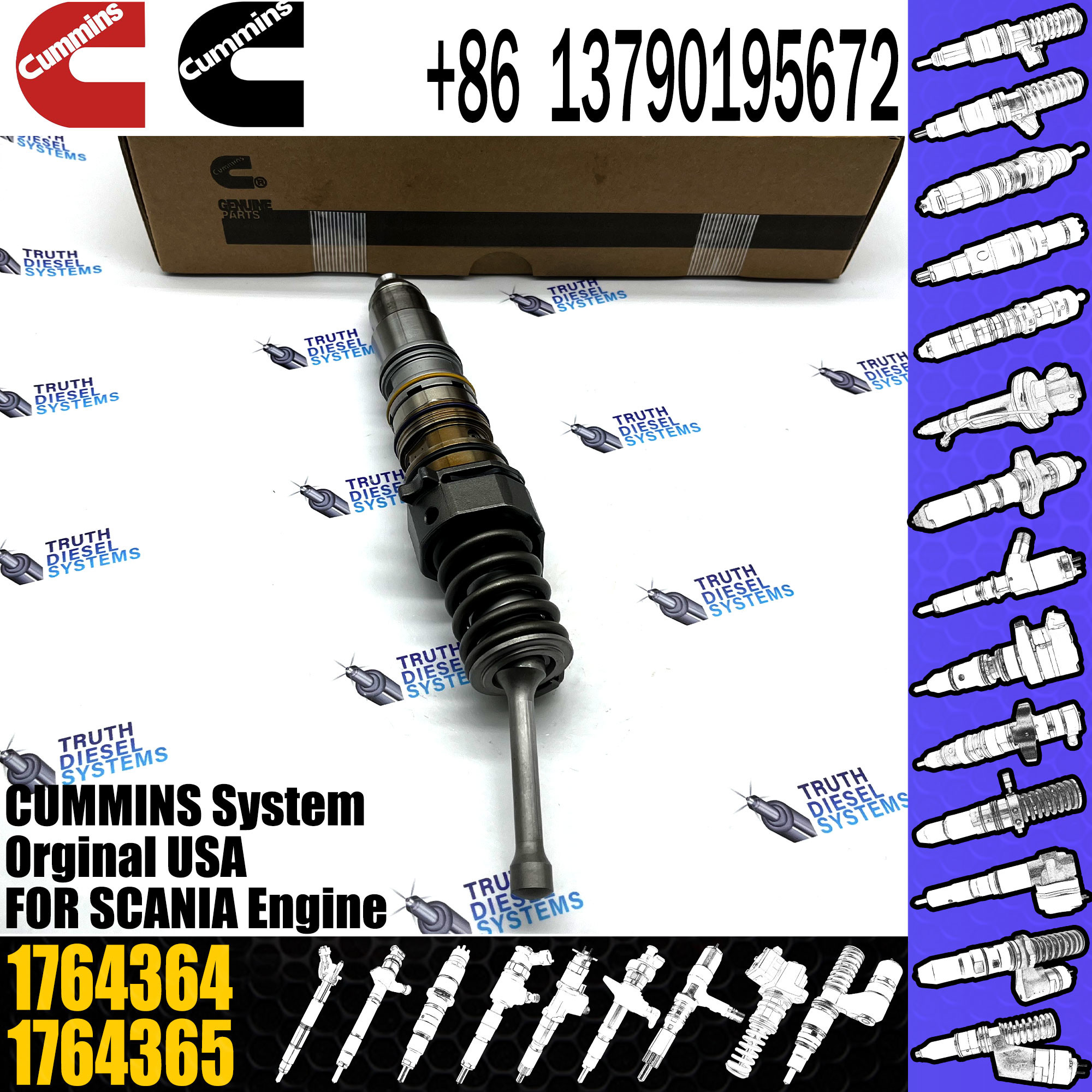Diesel Fuel Unit Injector 1473430 4076912 1521978 3331153 1764365 For CUMMINS SCANIA