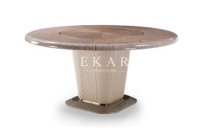 China Metal Base Round Modern Luxury Dining Table W009D1R factory