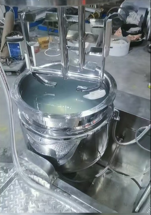 High Shear Lifting Vacuum Emulsifier Homogenizer Stainless Steel 3 Layer