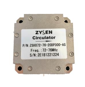 China 72MHz to 76MHz 50ohm 300W High Power Rf Circulator factory