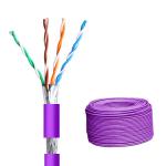 Purple LSZH Jacket Network Cable 1000FT 24AWG 100MHz CAT5E SFTP