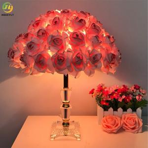 China L33 X H42CM Rose Table Lamp For Wedding Bedroom Bedside factory