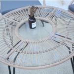 Pe Rattan Furniture Dining Tables And Chairs Craftsmanship Woven Coffee Table